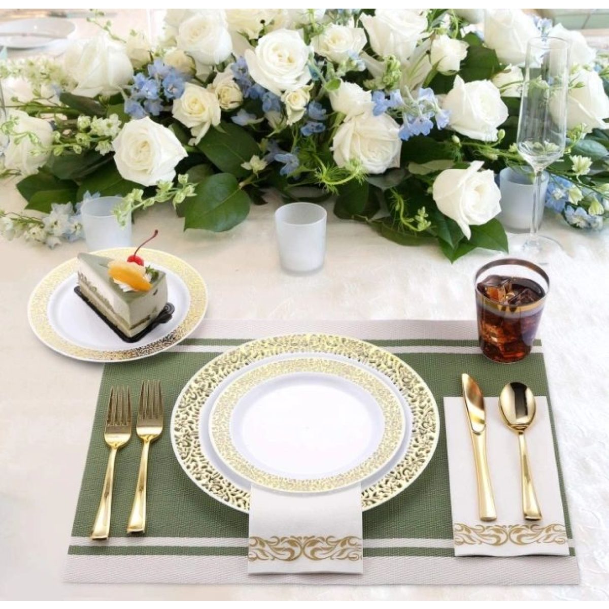 Disposable Dinnerware Set -25 Guest (Gold or Silver) (Purchase) (Bundle Item) 2